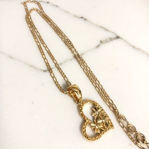 18k Gold Plated heart necklace